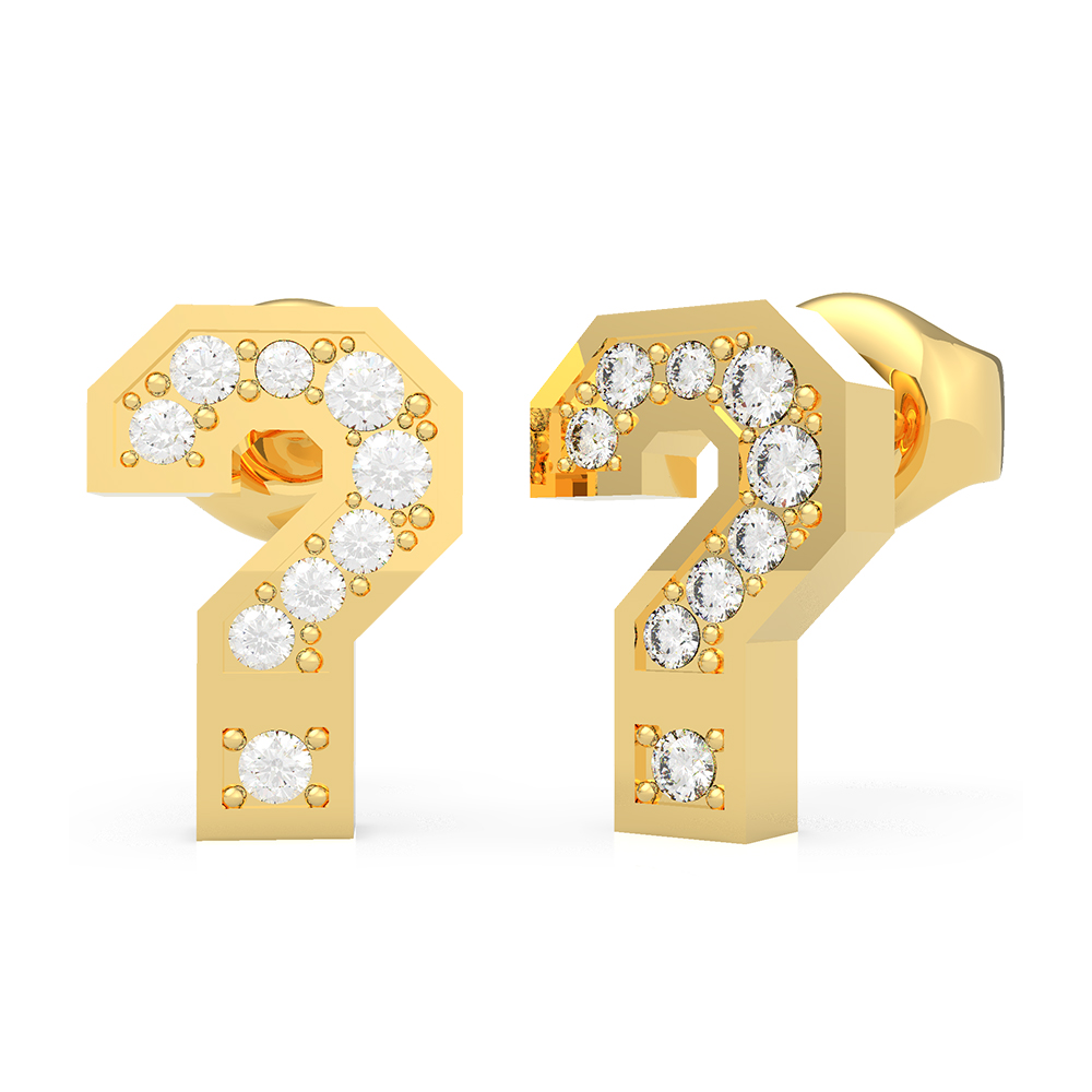 GUESS Pave ? Bold Stud Earring SST+GP (80252588) - Jewellery Watches ...