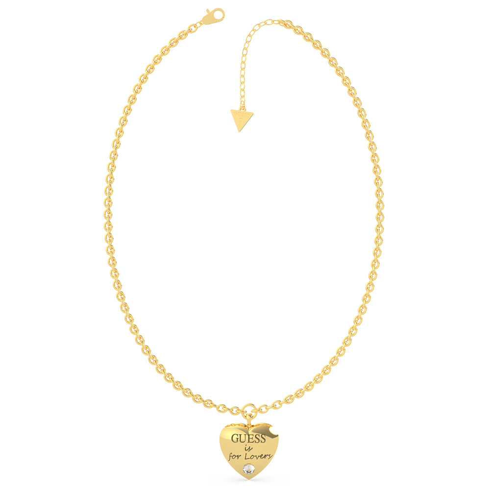 GUESS Gold Plated Stainess Steel 16-18" Bold Heart Chain